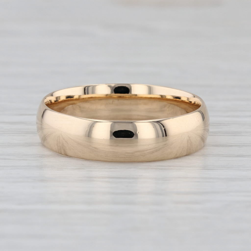 Classic Men's Gold Wedding Band 14k Yellow Gold Size 12 Ring