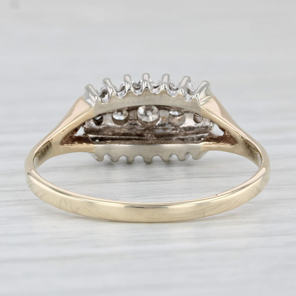 Light Gray Vintage 0.42ctw Diamond Ring 10k Yellow Gold Size 12.5