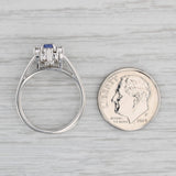 Gray 0.54ctw Tanzanite Diamond Flip Ring 14k White Gold Size 7 Reversible