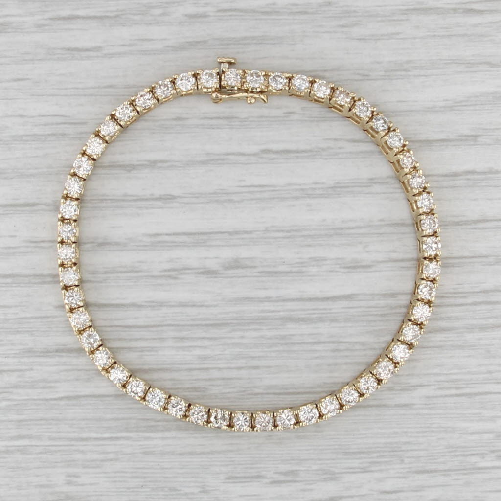 3ctw Diamond Tennis Bracelet 14k Yellow Gold 7.25" 3.3mm
