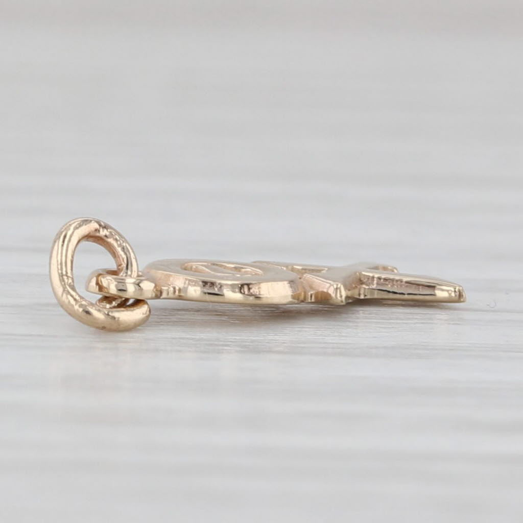 Theta Chi Fraternity Pendant 10k Yellow Gold Lavalier Charm Greek Letters