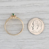 Gray 0.25ctw Marquise Emerald Diamond Halo Ring 14k Yellow Gold Size 7.25