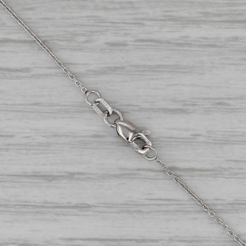 0.47ctw Diamond Eternity Circle Pendant Necklace 14k Gold 16.25" Cable Chain