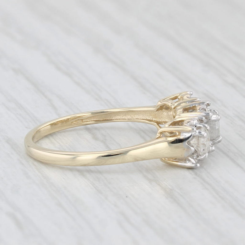 0.50ctw 3-Stone Diamond Ring 10k Yellow Gold Size 7 Engagement