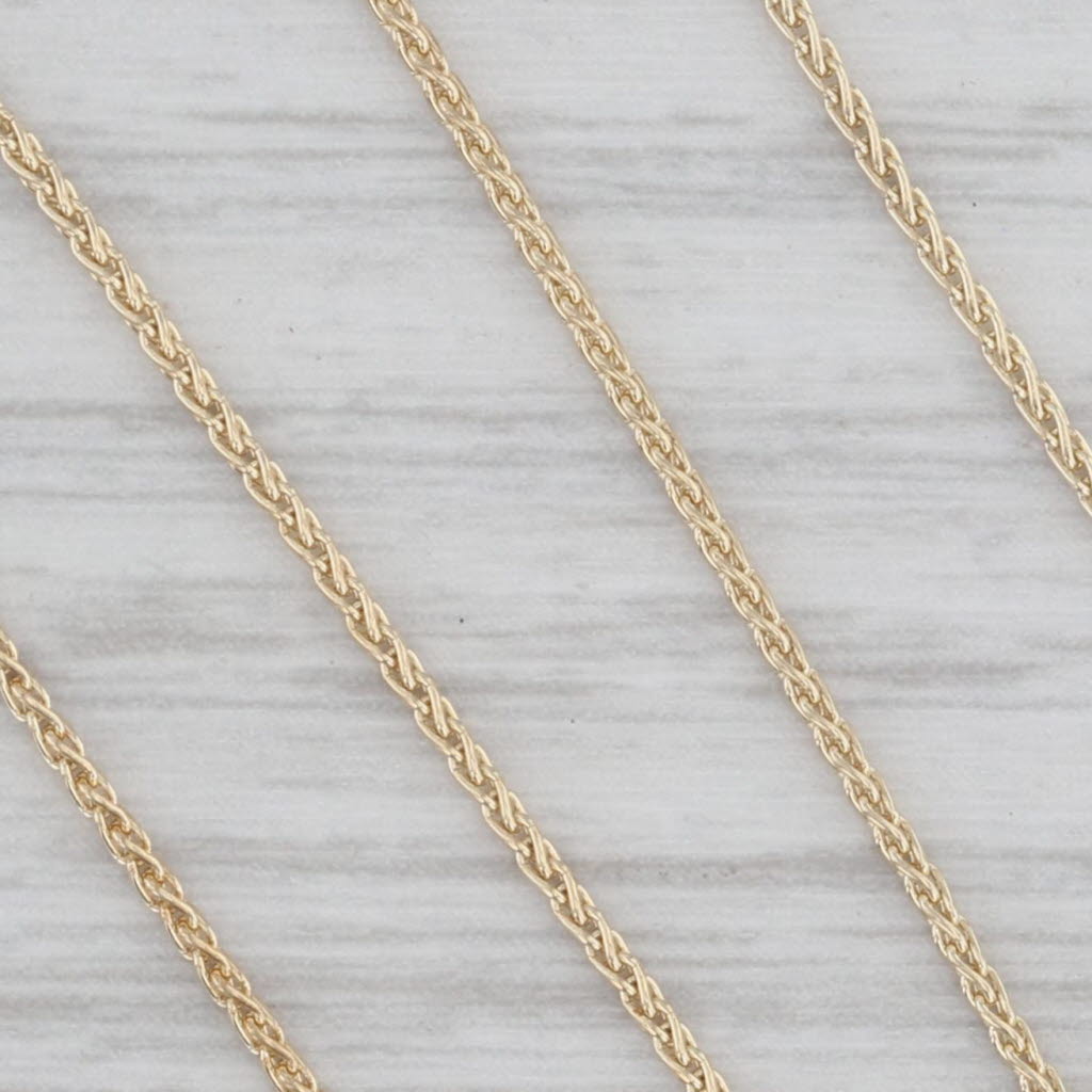 Gray 17.75" Wheat Chain Necklace 10k Yellow Gold 1mm