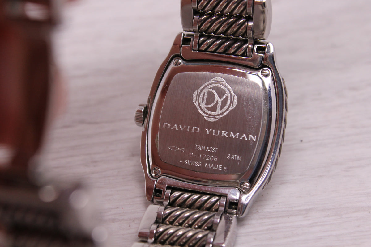 David Yurman Thoroughbred 25mm Steel Ladies Watch MOP Diamond Dial T304-XSST