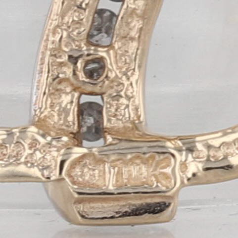 Diamond Overlay Open Heart Pendant 10k Yellow Gold