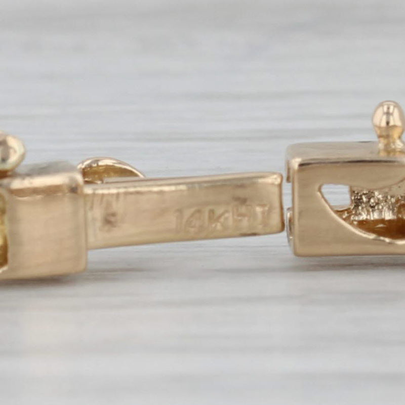 Gray 1.12ctw Gemstone Bangle Bracelet 14k Gold Emerald Ruby Sapphire Diamond 6.25"