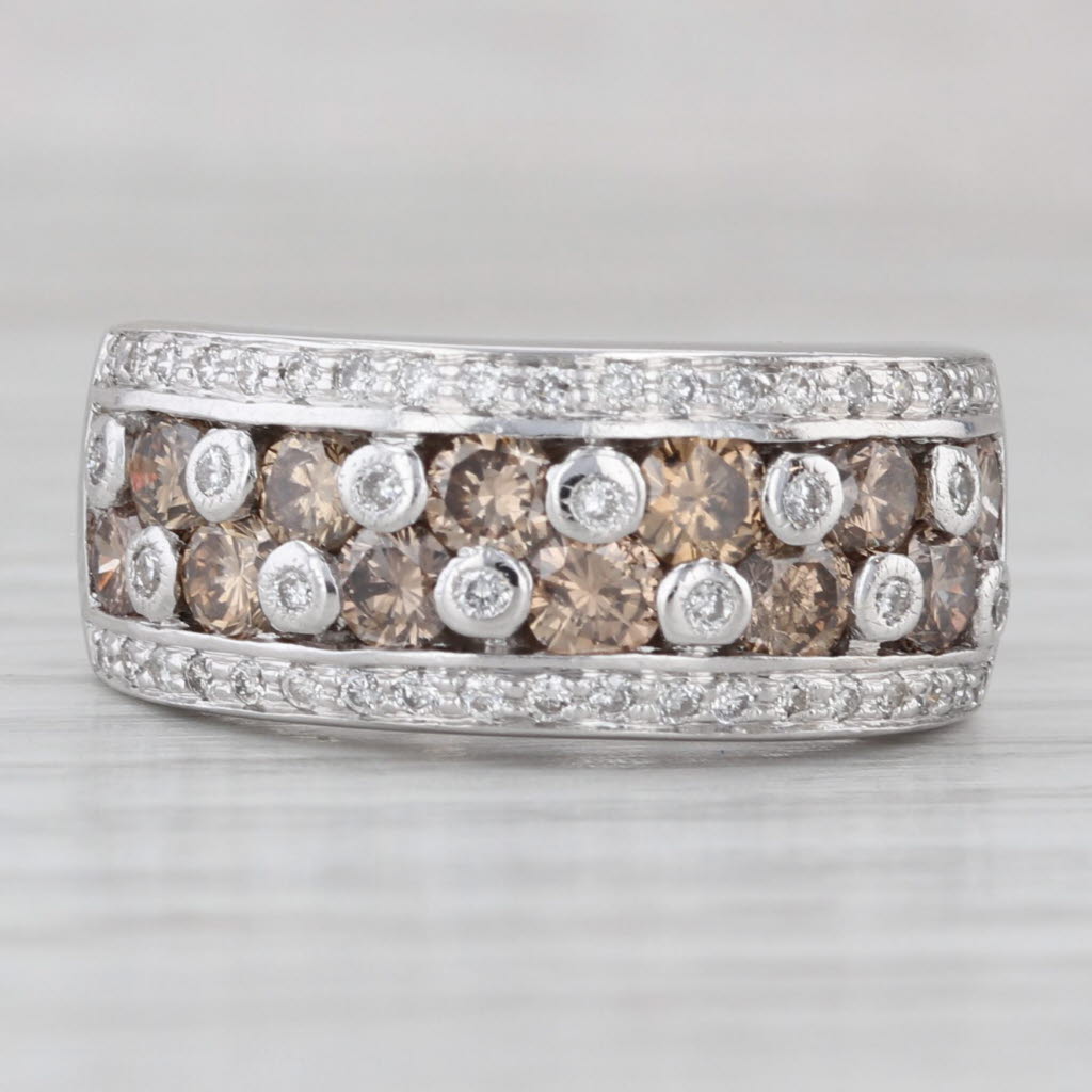 Le Vian 2.18ctw White Chocolate Diamond Ring 18k White Gold Size 7.5