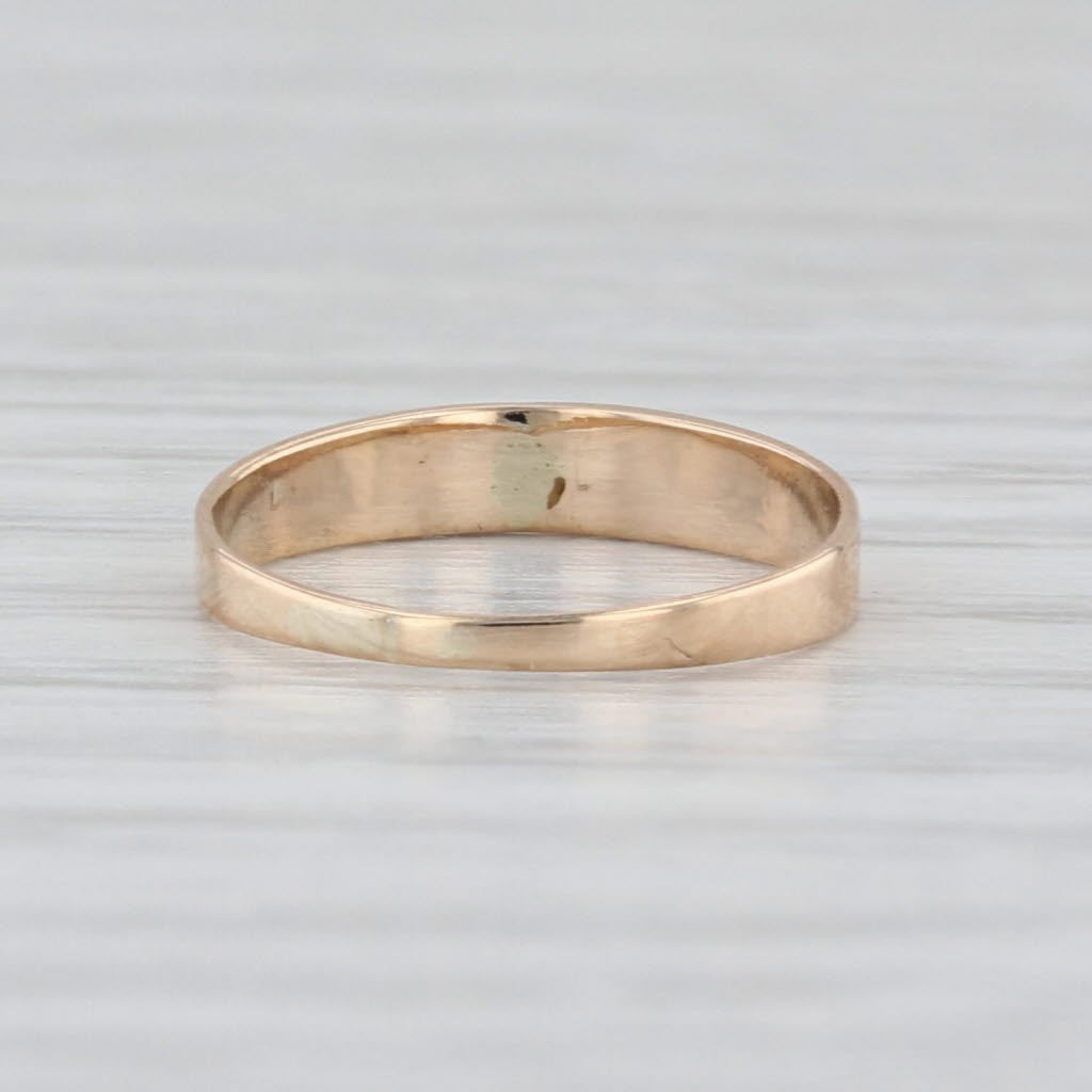 Antique Imitation Pearl Baby Ring 8k Yellow Gold Small Size Band