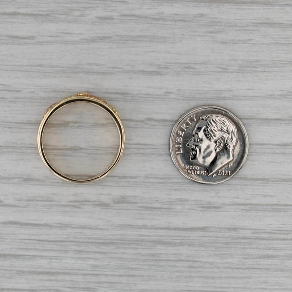 Landstroms Black Hills Gold Leaf Ring 10k Gold Stackable Band Size 6.5