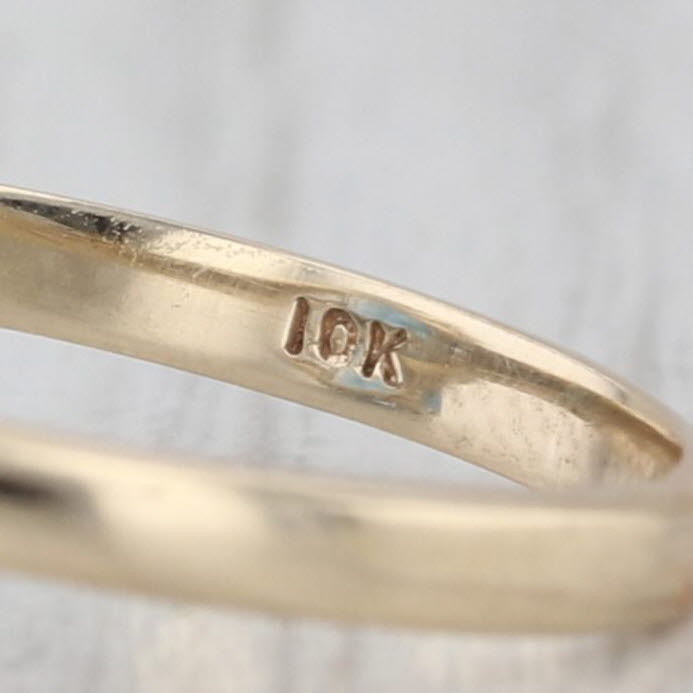 3.34ctw Blue Lab Created Spinel Quartz Ring 10k Yellow Gold Size 8 Bypass