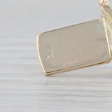 Gray Flower Rose Slide Charm Bracelet Clasp 14k Yellow Gold Jewelry Findings