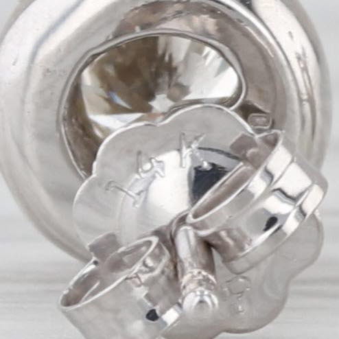 0.26ctw Round Diamond Solitaire Stud Earrings 14k White Gold Studs