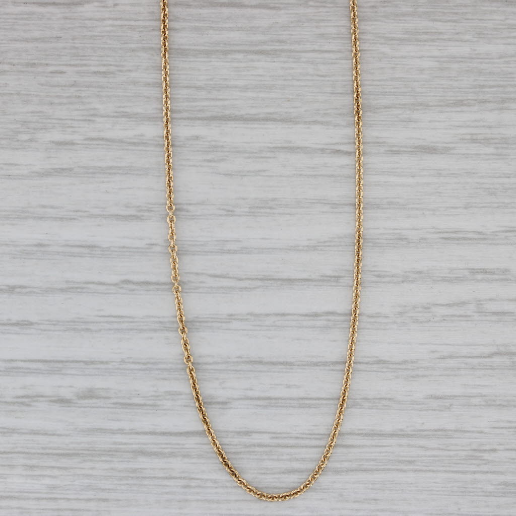 Gray Marco Bicego Italy Cable Chain Necklace 18k Yellow Gold 17" 1.5mm