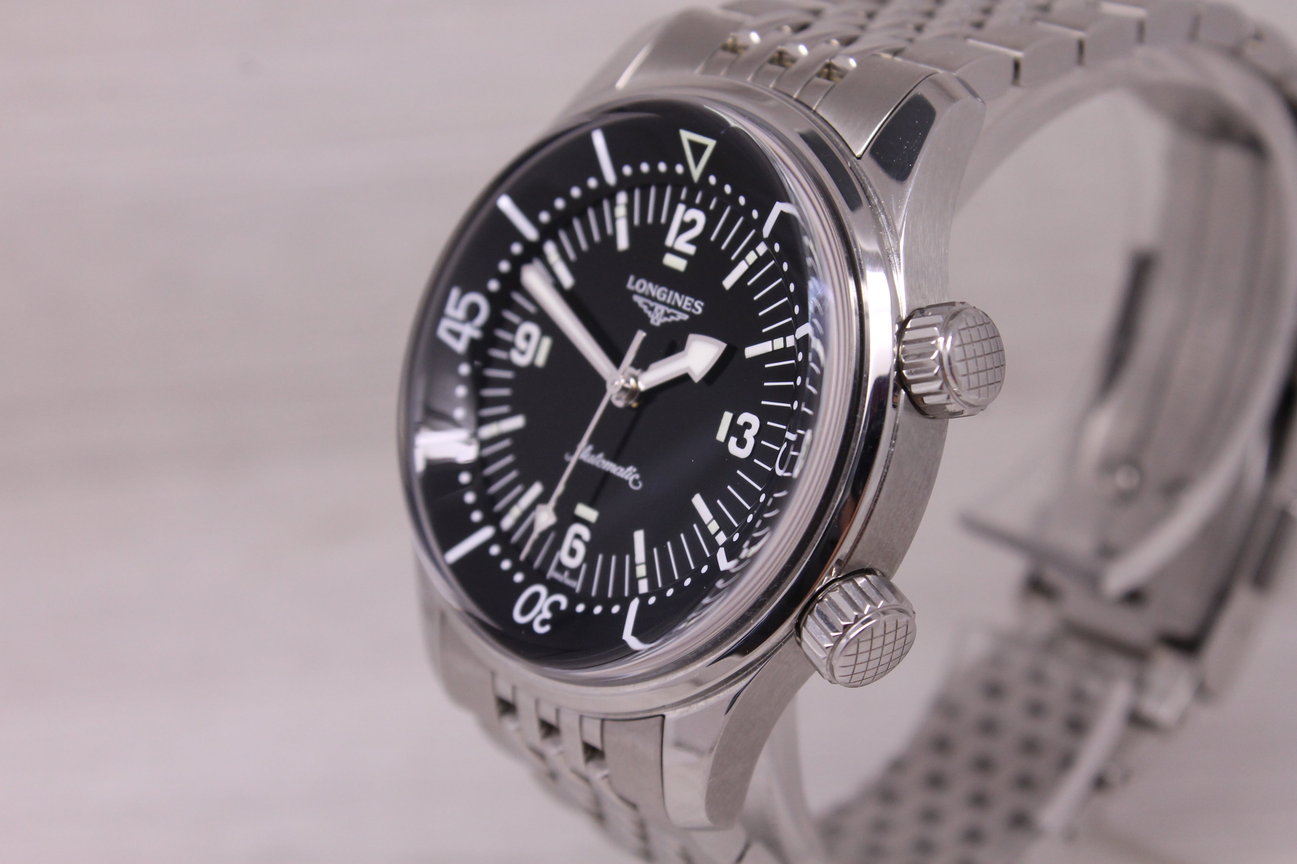 Longines Legend Diver 39mm Steel Mens Automatic Watch Bracelet L3.764.4 Heritage