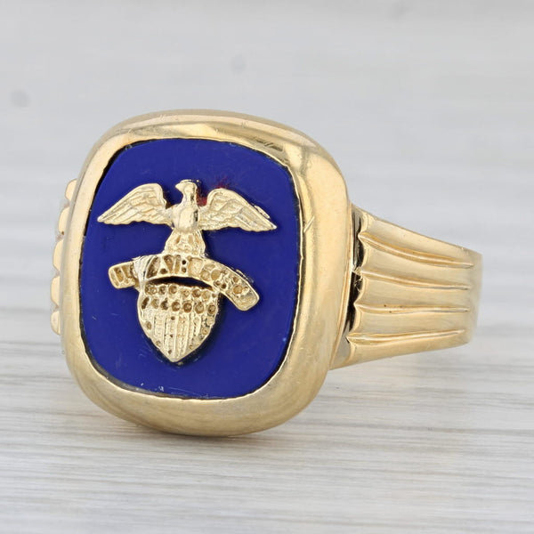 Air Force Ring Sterling Silver Gold Plated Size 11 US Military Service Signet