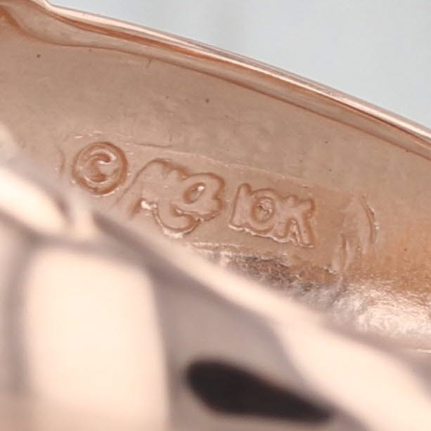 Brushed Beveled Ring 10k Rose Gold Size 7 Michael Anthony