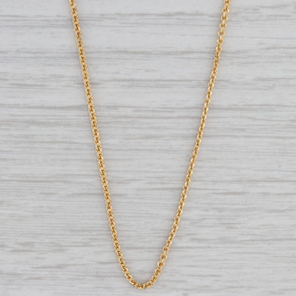 18" Cable Chain Necklace 14k Yellow Gold 1.6mm