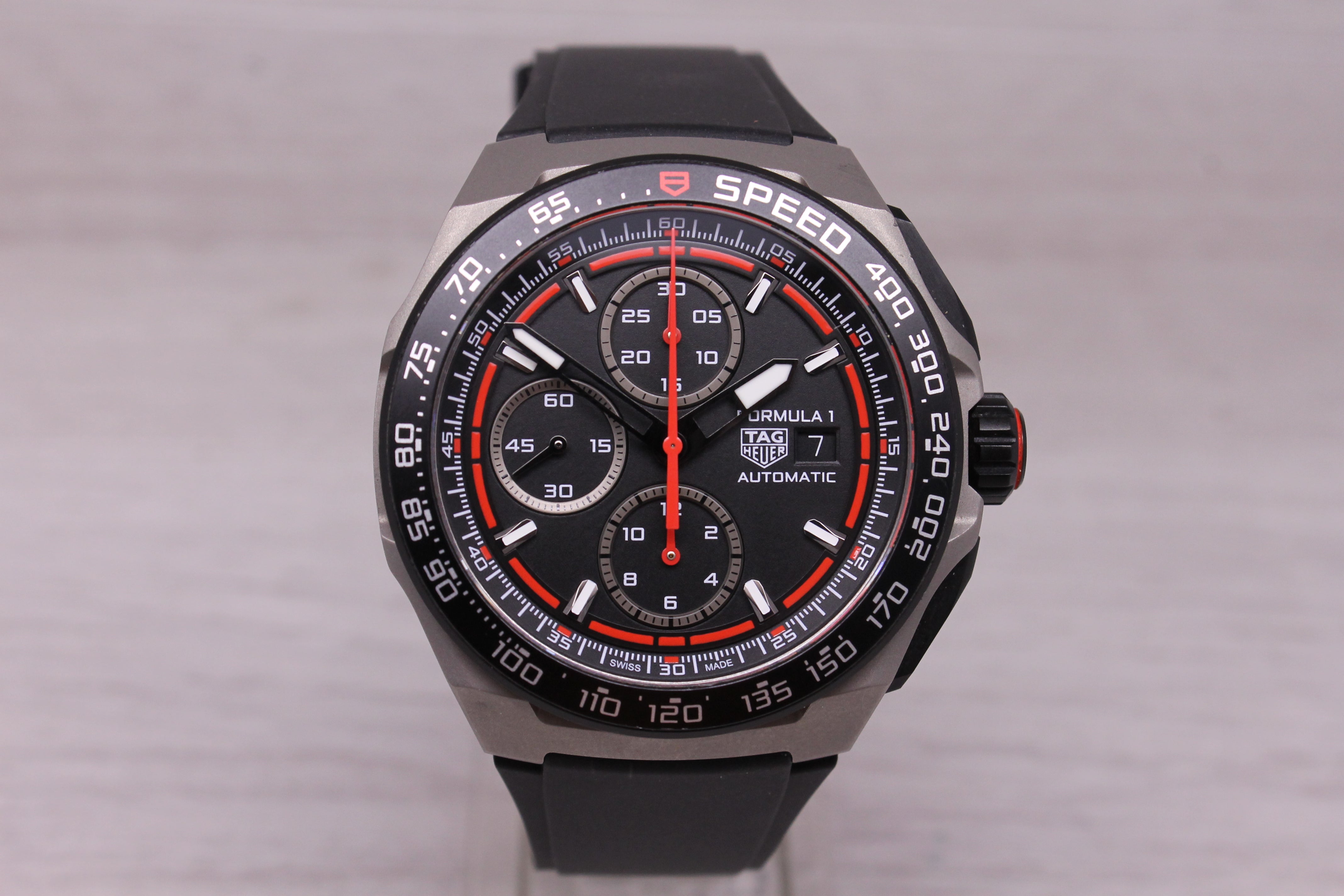 Tag Heuer Formula 1 Titanium 44mm Automatic Chronograph Watch Box Card CBZ2082