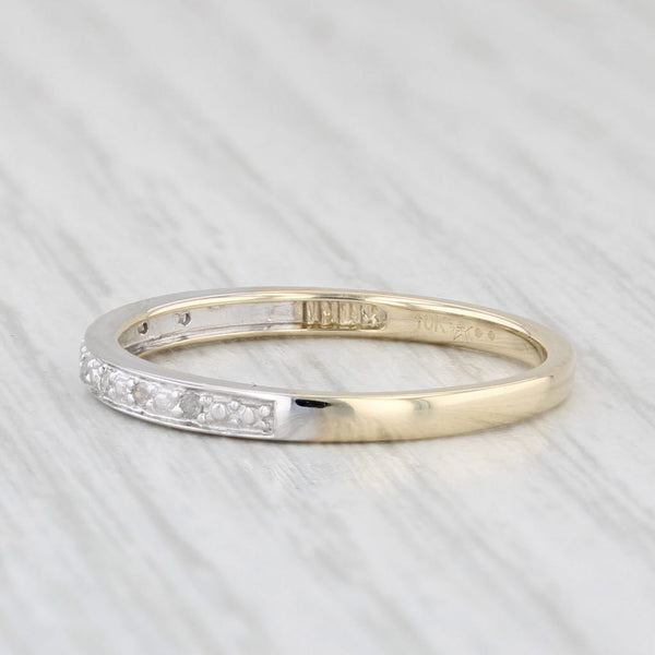 Diamond Wedding Band 10k Yellow Gold Size 7 Stackable Ring