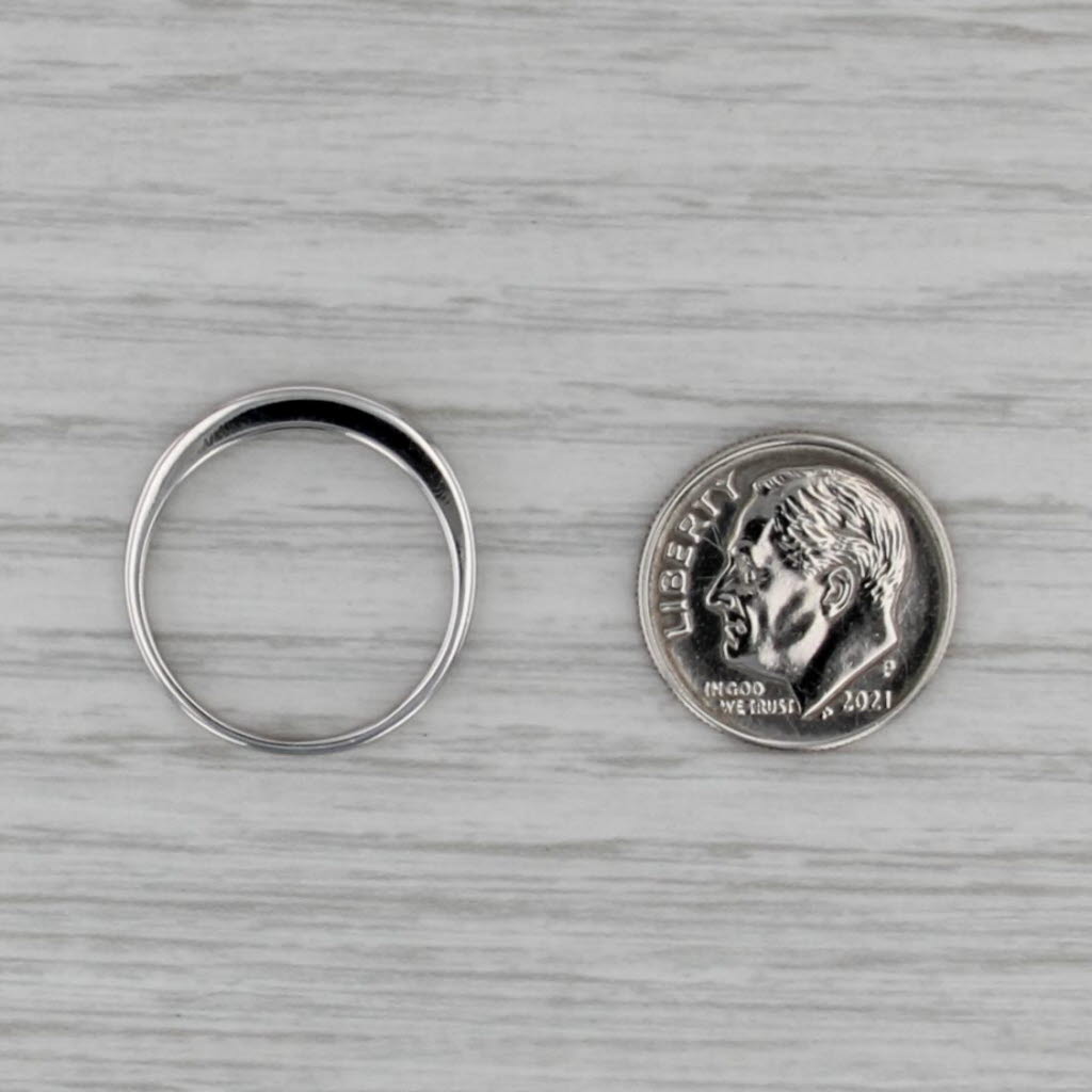 0.39ctw Classic Diamond Wedding Band 18k White Gold Stackable Anniversary Ring