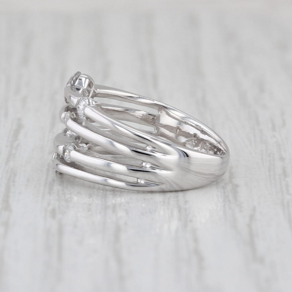 0.37ctw Diamond Orbite Multiband Ring 14k White Gold Size 5.25-5.5