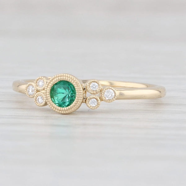 Light Gray New 0.29ctw Emerald Diamond Ring 14k Yellow Gold Size 6.5 Engagement