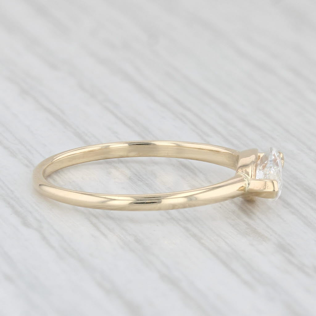 Light Gray New 0.72ct Marquise Diamond Solitaire Engagement Ring 14k Gold Size 6.75 GIA
