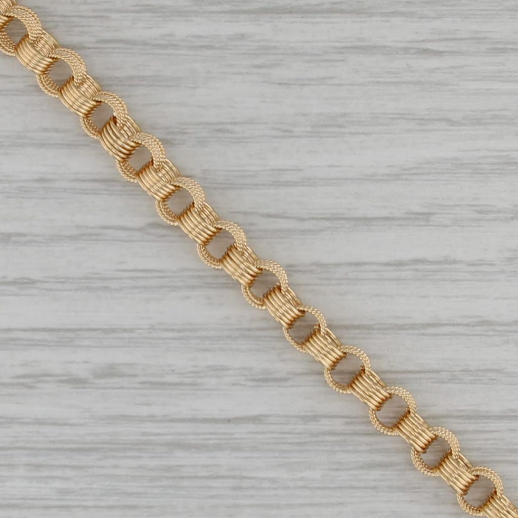 Rolo Cable Chain Bracelet 18k Yellow Gold 6.5" 5.4mm