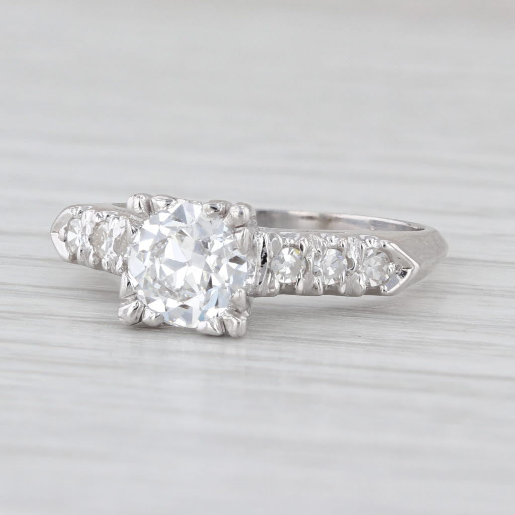 1.15ctw VVS1 D Lab Grown Diamond Engagement Ring Platinum Size 5.5 IGI