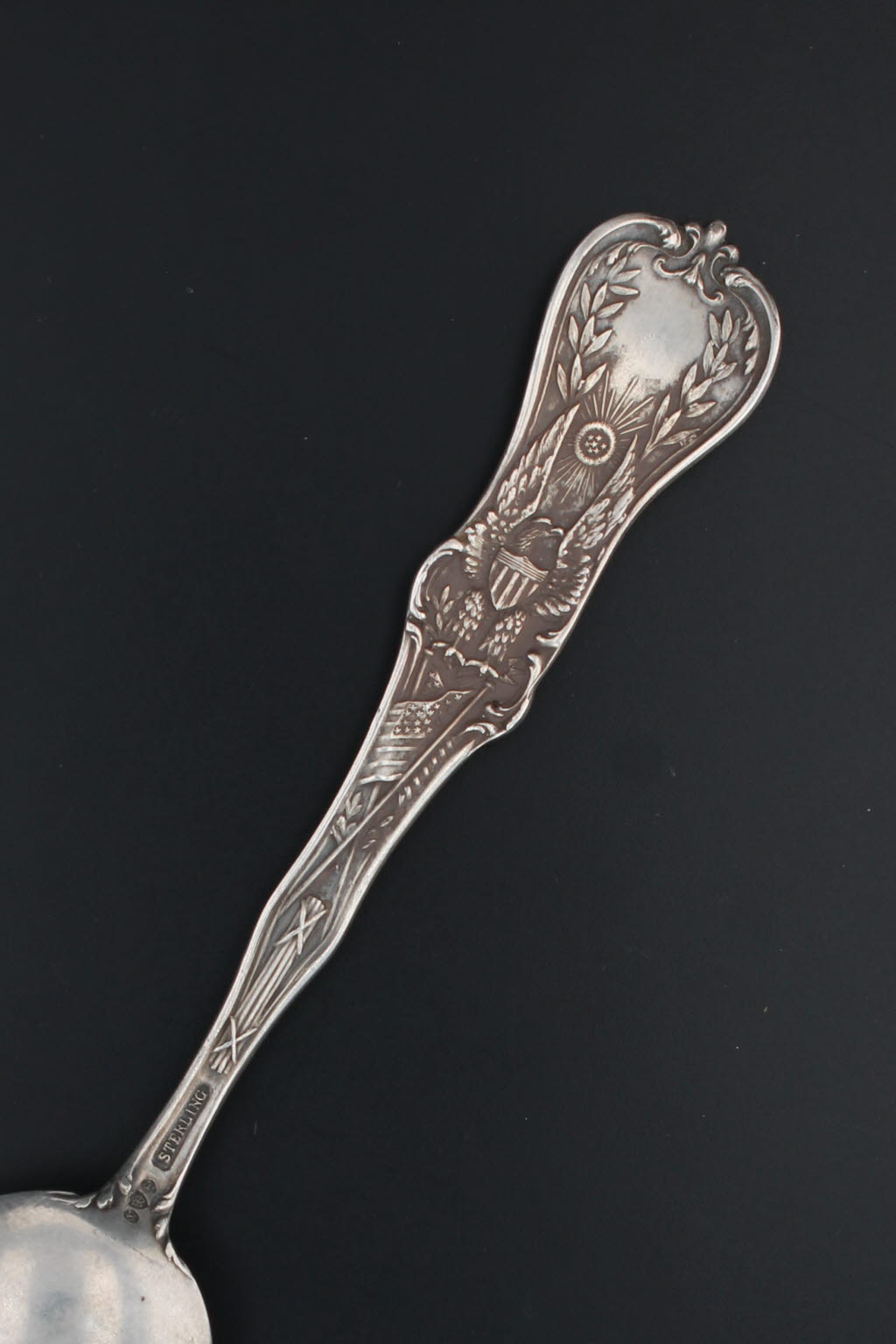 Dark Slate Gray Vintage Louisiana Souvenir Spoon Sterling Silver Monroe City Hall Watson