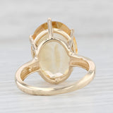 Light Gray 8.75ct Oval Citrine Solitaire Ring 10k Yellow Gold Size 6.75