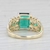 Light Gray 2.37ctw Lab Created Emerald Diamond Ring 10k Yellow Gold Size 7.25