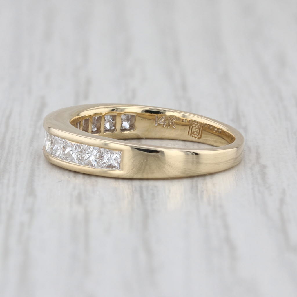 0.82ctw Diamond Wedding Band 14k Gold Stackable Anniversary Band Stackable