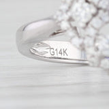Light Gray New 1.86ctw Tanzanite Diamond Halo Ring 14k White Gold Size 7.25 Engagement