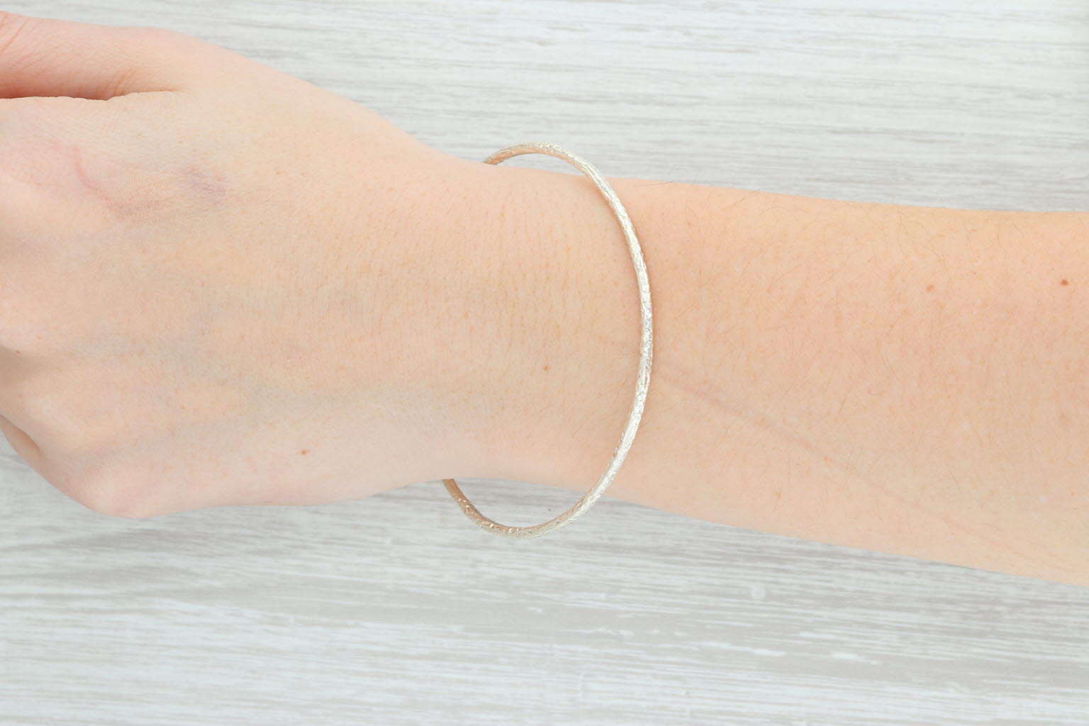 New Nina Wynn Pallas 8" Bangle Bracelet Sterling Silver Size 3
