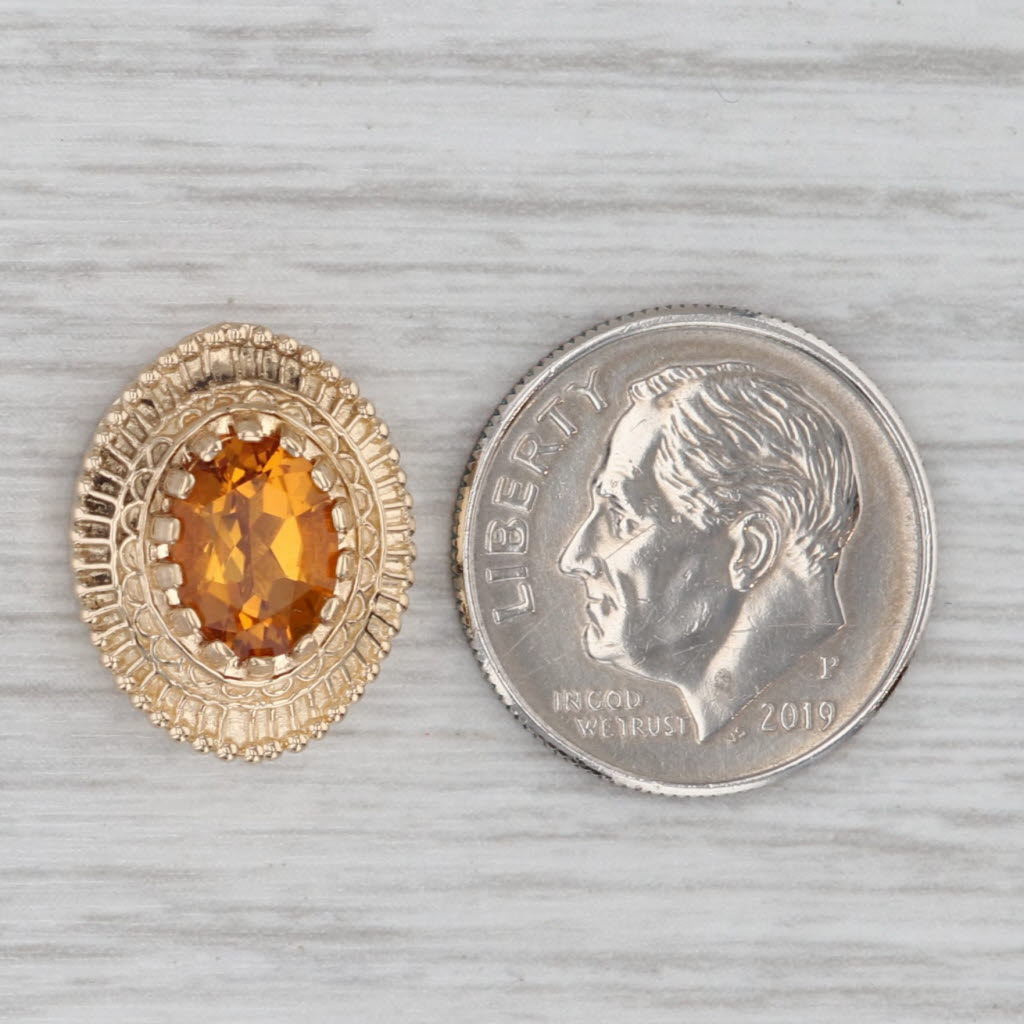 Gray 1.20ct Citrine Solitaire Slide Bracelet Charm 14k Yellow Gold Richard Glatter