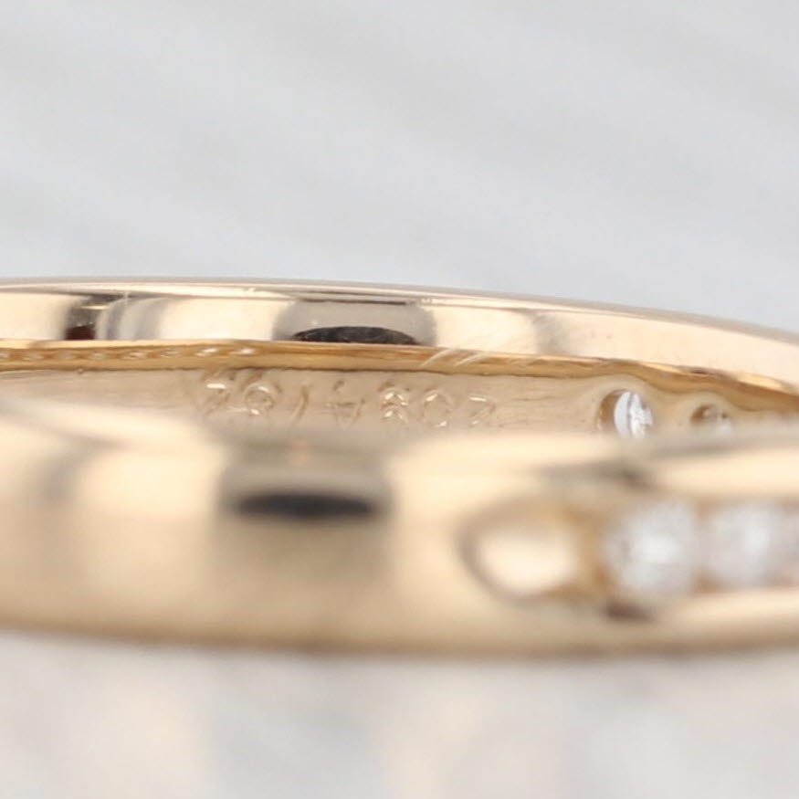 Light Gray 0.25ctw Diamond Wedding Band 14k Yellow Gold Size 7 Stackable Anniversary