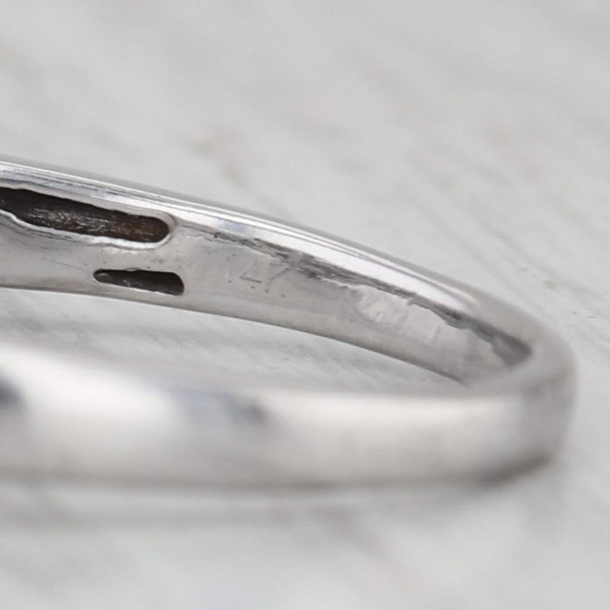 Gray 1.04ctw 3-Stone Diamond Halos Ring 14k White Gold Size 10.5 Engagement