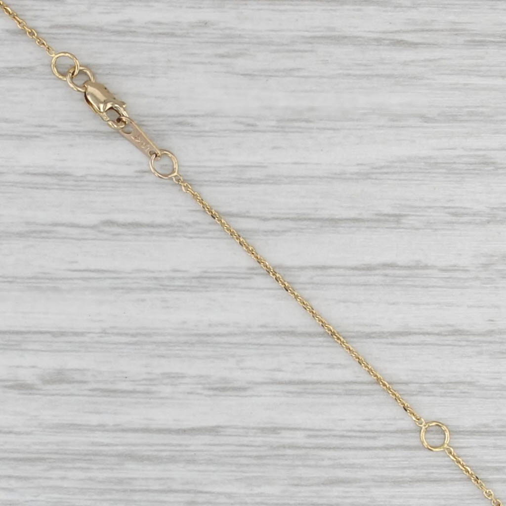 Paw Print Pendant Necklace 10k Yellow Gold 16" 18" Cable Chain