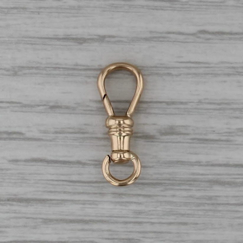 Antique Spring Hook Clasp 14k Yellow Gold Findings Jewelry Making Watch Chain