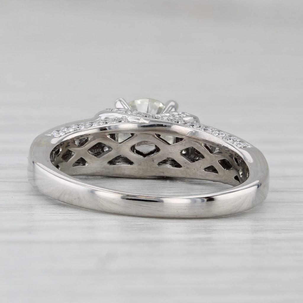Tolowsky 1.90ctw Diamond Engagement Ring 14k White Gold Size 6.75 GIA