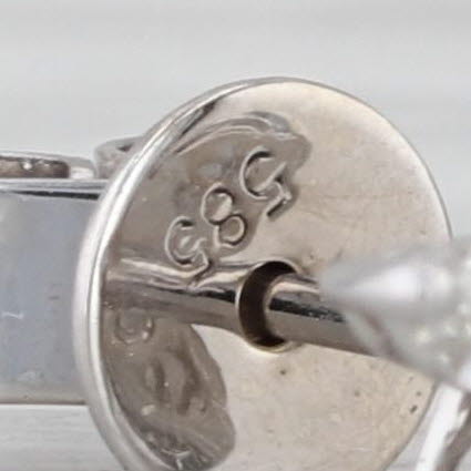 0.45ctw Diamond Flower Stud Earrings 14k White Gold Floral Studs