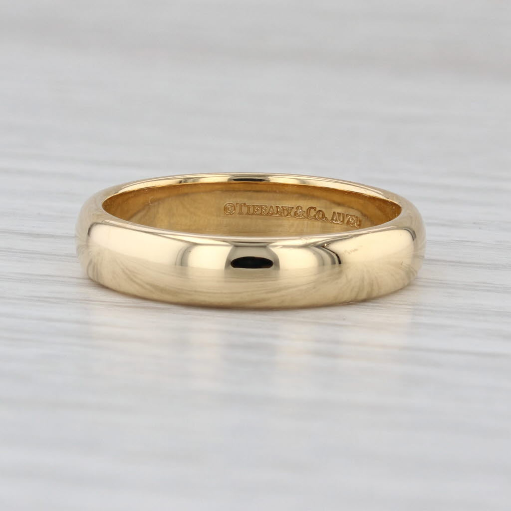 Tiffany & Co Forever Classic Wedding Band 18k Yellow Gold Ring Stackable