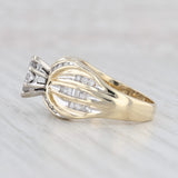 Light Gray 0.82ctw Diamond Simulant Engagement Ring 14k Gold Size 7 Marquise