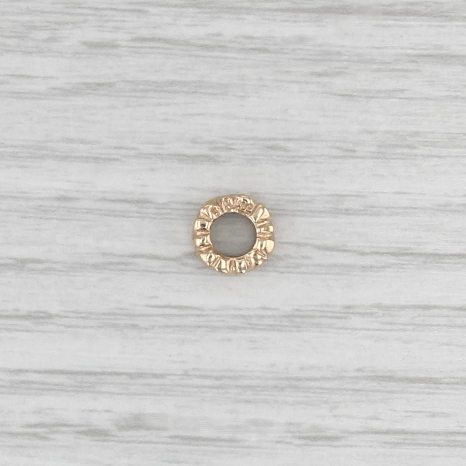 Authentic Pandora Leaf Spacer Bead Charm 14k Gold 750241 Retired