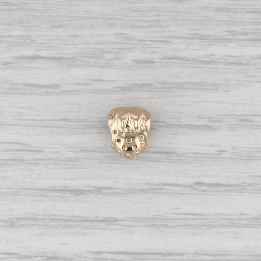 Authentic Pandora Strawberry Charm 14k Yellow Gold 750240 Rare Retired Bead