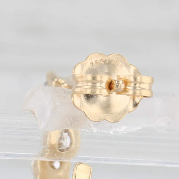 0.65ctw Diamond Journey J-Hook Earrings 18k Yellow Gold Pierced Drops