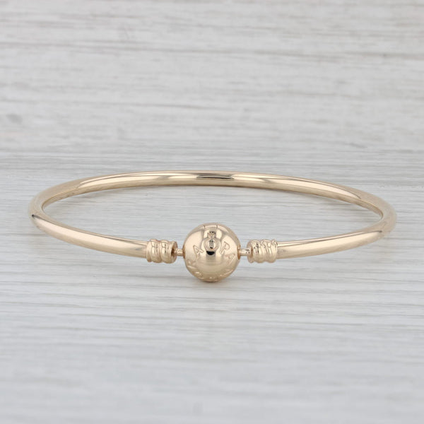 Authentic Pandora Gold Bangle Charm Bracelet 550713 14k 7.5" 19cm